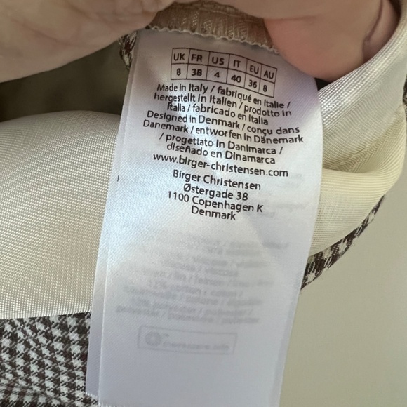 REMAIN Birger Christensen Bermuda Shorts Beige Gingham - Picture 4 of 4